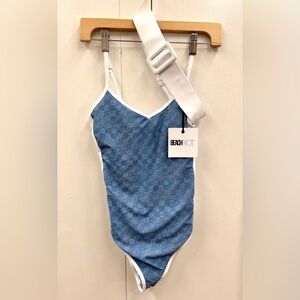Beach Riot women’s small one piece with belt.